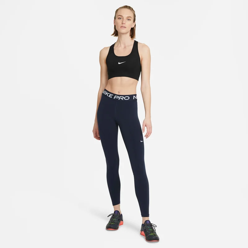Nike Women's Pro Mid-Rise Mesh-Panelled Leggings